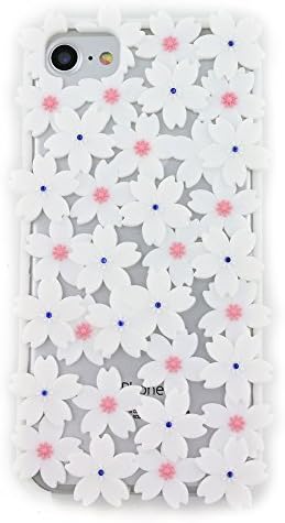 iPhone 7 Plus Case, iPhone 8 Plus Case, 3D Hollowed-out Flower Design Heat Dissipation Case Ultra Thin Cute Cartoon Soft Silicone Rubber Back Cover for iPhone 7 Plus/8 Plus (5.5" Inch) (White)