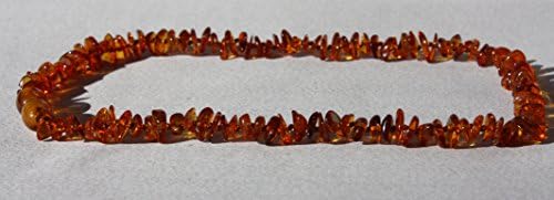 Baltic Amber Teething Necklace for Babies and Toddlers (Polished Cognac color) - Anti-inflammatory, Calming and Therapeutic Qualities - Origin: Lithuania - Natural alternative to conventional medicine