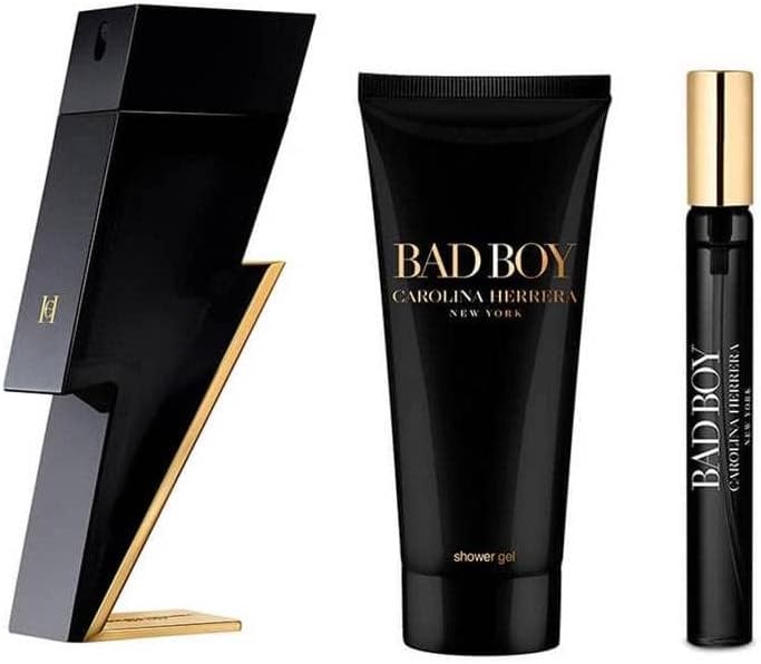 Carolina Herrera Bad Boy EDT 50ml Gift Set 2020 100ml Shower Gel 10ml Travel