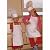 White kids'apron and chef hat set for kitchen, dress-up or craft party (M: 3-9 Years)