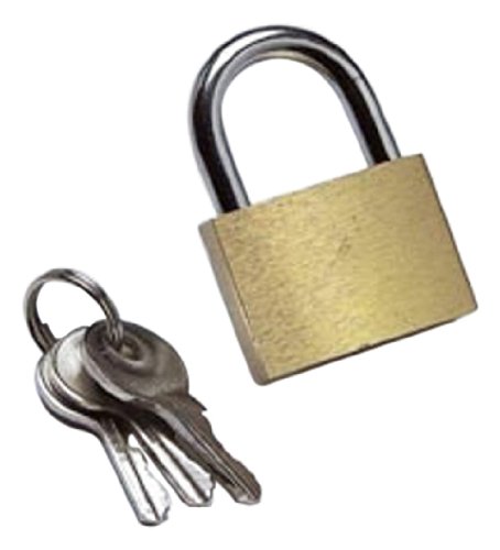 Merriway® BH00505 25mm Light Duty Brass Padlock (Pack of 3)