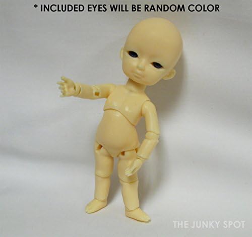 Hujoo Ted Blank 12cm Vinyl Ball Jointed Doll Apricot Skin With Random 10mm Eyes