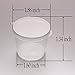 WARMBUY 1-Ounce Plastic Disposable Cups with Attached Lids for Sauces, Salad Dressings, Paints, 100 Counts