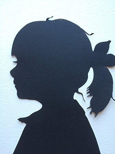 One Custom Hand-cut Silhouette Portrait Profile for Babies and Children