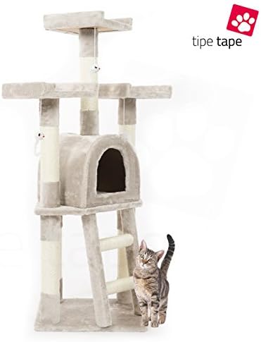 Scratching Post for Cats Tree Playground Game Tira Scratches for Cat by 115 cm, grey