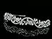 Bridal Flower Rhinestones Crystal Wedding Headband Tiara (Faux Pearl Silver Plated)