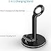 ATOPHK 2 in 1 Premium Aluminum Desktop Stand Charging Dock Station for Apple iWatch (38mm 42mm) Nightstand Mode Compatible, Airpods Wireless Bluetooth Headphone Case with Cable Management (102-Black)