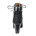 Womens Rugged Lace Up Stacked High Heel Ankle Boots