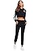SweatyRocks Women's Drawstring Waist Long Workout Yoga Active Pant with Pocket Black Grey Large