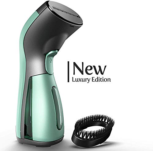 iSteam Steamer for Clothes [Luxury Edition] Powerful Dry Steam. Multi-Task: Fabric Wrinkle Remover- Clean- Refresh. Handheld Clothing Accessory. for All Kind of Garments. Home/Travel [220V Green] - Thumbnail 7