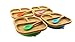 Kids / Toddler Bamboo Silicone Suction Dish / Plate Set with Spoon (light green)