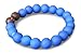 Mana Vibes Kids Beaded Bracelet for Kids, Silicone and Lava Rock Beads (Blue)