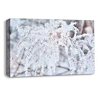 Canvas Wall Art Snowy Day Canvas Prints Home Artwork Decoration for Living Room,Bedroom - 12x18 inches