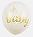 Gender Neutral Baby Shower Decorations & Decor Set: Oh Baby Burlap Banner, Sage Green, Nude & Confetti Balloons - Ideal for Boy, Girl Reveal Party & Welcome Baby Sign Garland Backdrop Decoration