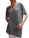 YogaColors Emoticon Womens Burnout Light and Airy Short Sleeve Scoop Blouse Tee