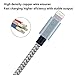 3Pcs 3FT 6FT 10FT Nylon Braided 8-Pin Lightning to USB Cable Cord with Aluminum Heads for iPhone 7/7 Plus/ 6/ 6 Plus/ 6s/ 6s Plus /5/5s/SE, iPad 4 Mini Air iPod Nano 7 iPod Touch 5 (Gray+Silver)