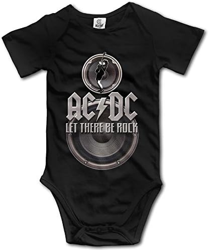 Kids Boys Girls ACDC Band Let There Be Rock Funny Baby Onesie Bodysuit