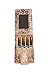 Lip Pouch for Lipstick or Lip Gloss with Mirror and Small Pocket, Holds 4 Regular Sized Tubes of Lipstick or LipSense, LipSense Carrying Case (Glitter Rose Gold Lips)