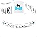 Set of 2 JeVenis Little Man Banner Banner Little Man Baby Shower Decoration Mustache Banner Bow Tie Baby Shower Black and White Baby Shower Boy Baby Shower