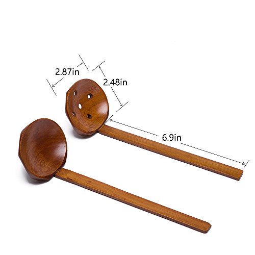 Japanese 8.5 inches Handcrafted Wooden Soup Spoon Ramen Ladle Strainer