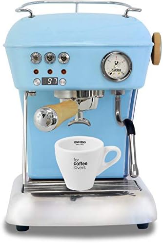 Ascaso Dream Up V3 Kid Blue PID Wood Handle Semi-Automatic 110 volt Espresso Machine - w/Ascaso Cup & Saucer