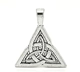 Housweety 10 Silver Tone Celtic Knot Triquetra Charm Pendants 28x24mm(1-1/8