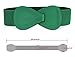 Allegra K Interlock 8-shaped Faux Leather Buckle Elastic Belt for Lady Green One Size
