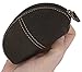 Leather Coin Purse - Change Wallet Key Holder Case Small Zip Bag For Men And Women (Choco)