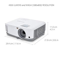ViewSonic PG707W 4000 Lumens WXGA Networkable DLP