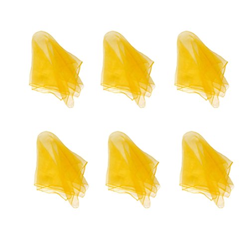 Hoerev Pack of 6 (approx. 24" x 24") Juggling(dance) Scarves,Single Colors