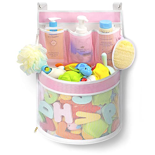 Ligereza bath toy storage，Rapid Drying, MultipleSuspension Bath Toy Holder, Large Capacity
