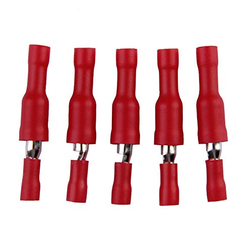 Electomania® Fully Insulated Male Female Wire Bullet Connector Electrical Crimp Red Terminals Pack of 100Pcs (Red) 5 Electomania® Fully Insulated Male Female Wire Bullet Connector Electrical Crimp Red Terminals Pack of 100Pcs (Red) - Image 5