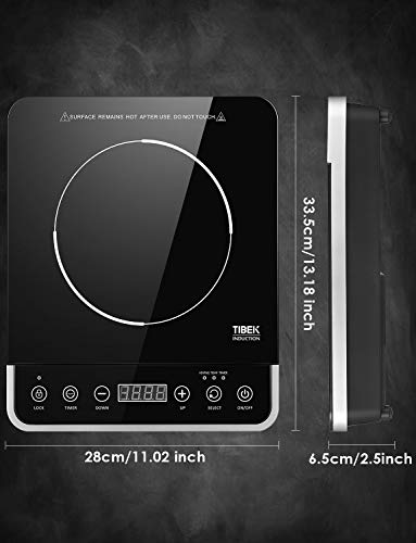 Portable Induction Cooktop, 1800W Countertop Burner Cooker with 15 Temperature Power, 180 Minutes Timer, 3 Safety Lock, Wear Resistance (Security,ETL Approved) - Thumbnail 6