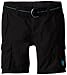 U.S. Polo Assn. Little Boys' Ripstop Cargo Short with Belt, Black, 6