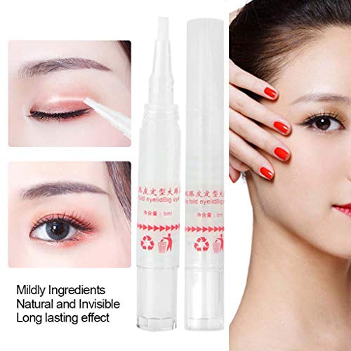 5ml Waterproof Natural Adhesive Glue, Waterproof Long Lasting Adhesive Glue Double Eyelid Glue for Creating Natural Double Eyelids Girls/Women Beauty