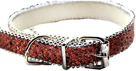 Red Bling Birthstone Studded Dog &amp; Kitty Collar for Small or Medium Pet, Red