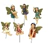 YIlanglang Miniature Fairy 6 Pack Fairy Garden Accessories Mini Garden Fairy Figurines Little Girls Poted Plants…