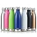 vanpo Vacuum Insulated Water Bottle Double Wall Stainless Steel Cola Shape Bottle 17OZ Keeps Drinks Cold for 12 hours & Hot for 8 hours,NO Sweating,Black
