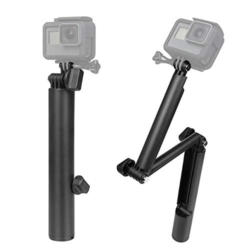 3 Way Grip Arm Extendable Foldable Tripod Monopod Pole Selfie Stick for GoPro Hero 7 6 5 4 Action Camera - Thumbnail 3
