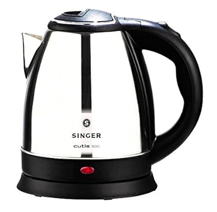 Singer Cutie DX Stainless Steel Electric Kettle, 1000 Watts (1.5L)