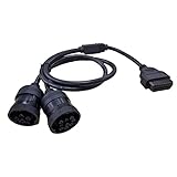 OBD2 Truck Vehicle Diagnostic Cable 6 pin to 9 pin 60cm Truck Scan Cable