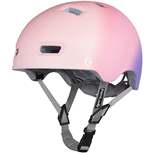 PATHLANE Skateboard Bike Helmet for Kids Youth Adult,CPSC and ASTM Safety Certified Helmet for Bicycle Skateboarding Scooter Skating Helmets with Adjustable Dial