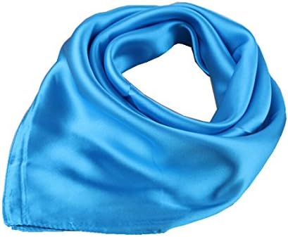 TopmodeWomen’s Solid Color Square Scarf Neckerchief (Blue)