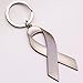 Cancer Awareness Ribbon Keychain - Metal Ribbon - Great Gift for Honoring Cancer Survivors or Those Battling Cancer, or for Friends or Loved Ones of Those Lost to Cancer