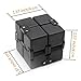 Fidget Cube in Style With Infinity Cube Pressure Reduction Toy - Infinity Turn Spin Cube Edc Fidgeting - Killing Time Toys Infinite Cube For ADD, ADHD, Anxiety, and Autism Adult and Children(Black)