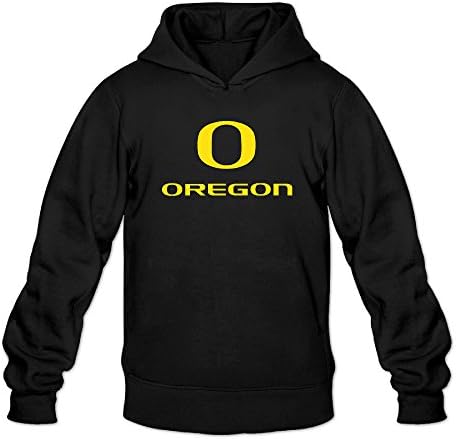 ZOENA Men'sCool University Of Oregon Pullover Hoodie Black Small