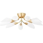 Hudson Valley Lighting 3031-VGL Enfield - 9 Light Semi-Flush Mount-7.75 Inches Tall and 30.75 Inches Wide