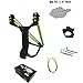 Professional Slingshot Hunting Kit for Adult,50 Qty Steel Slingshot Ammo Balls Quality Outdoor Slingshots Rubber Bands -Replacement Bands and Flashlight Shelf by Everydlife (Black)