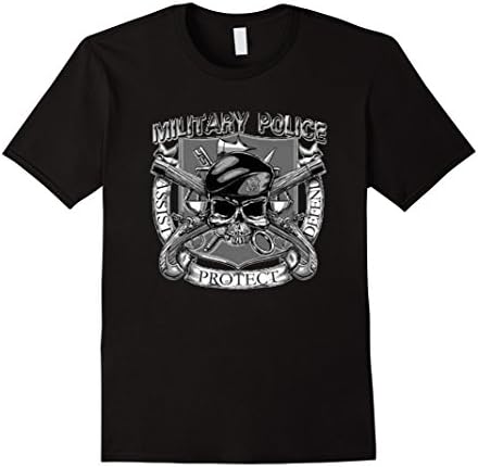Mens Military Police - Assist Protect Defend Tshirt Small Black