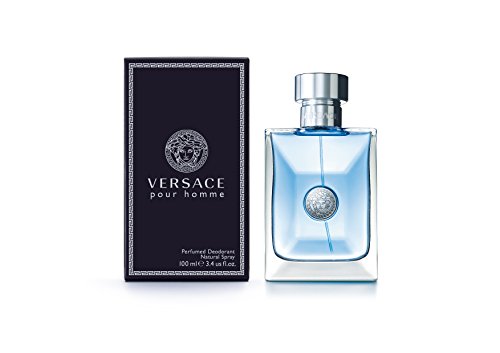 VERSACE Pour Homme Perfumed Deodorant Spray, 3.4 Ounce